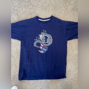 LARGE phat farm men’s navy blue thick graphic t shirt